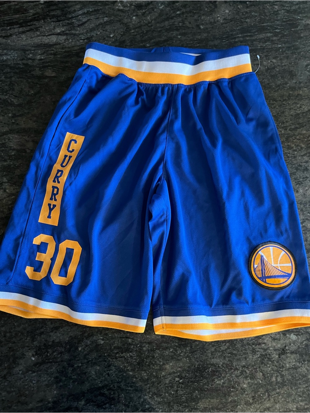 Curry #30 Blue Men's Basketball Shorts Small